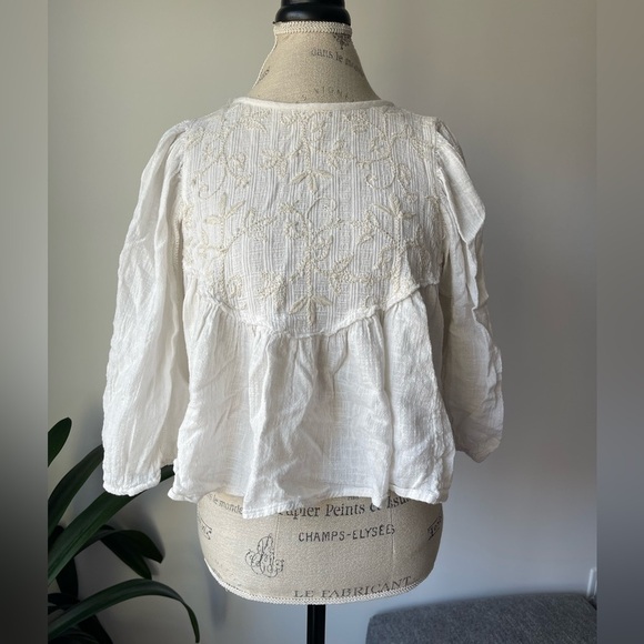 House of Harlow 1960 embroidery half sleeve blouse - Picture 2 of 8
